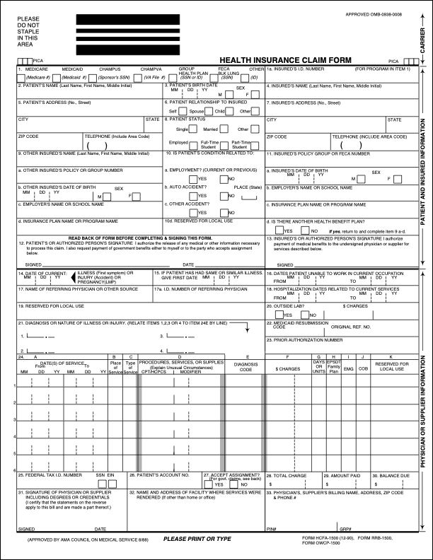 hcfa box 27 accept assignment is missing